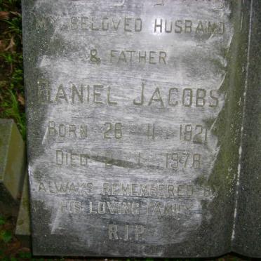 TONDER Daniel Jacobs, van 1921-1978 &amp; Rachel Maria 1909-1978