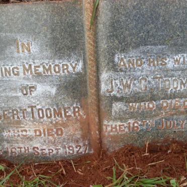 TOOMER Albert -1927 &amp; J.W.C. -1939