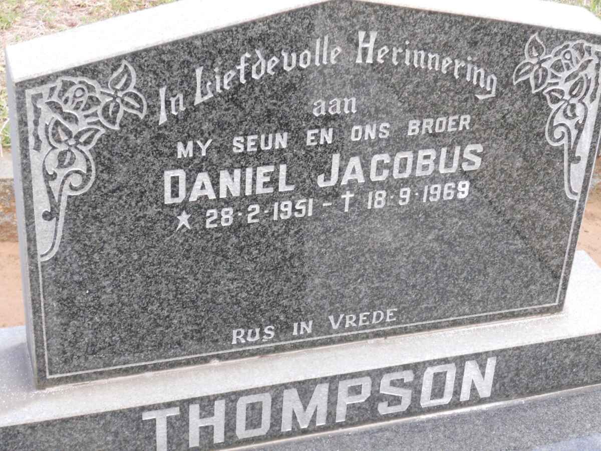 THOMPSON Daniel Jacobus 1951-1969
