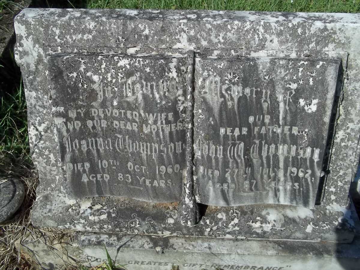 THOMPSON John W. -1962 &amp; Joanna 1960