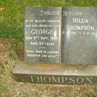 THOMPSON George -1964 &amp; Hilda 1910-1995