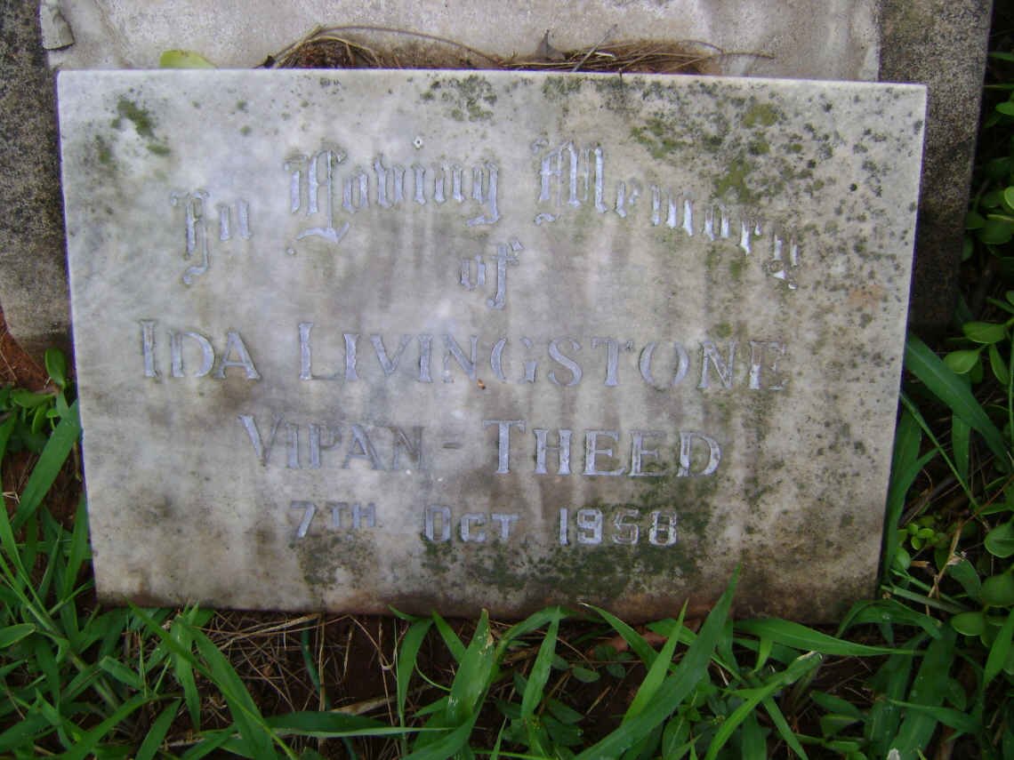 THEED Ida Livingstone, VIPAN -1958