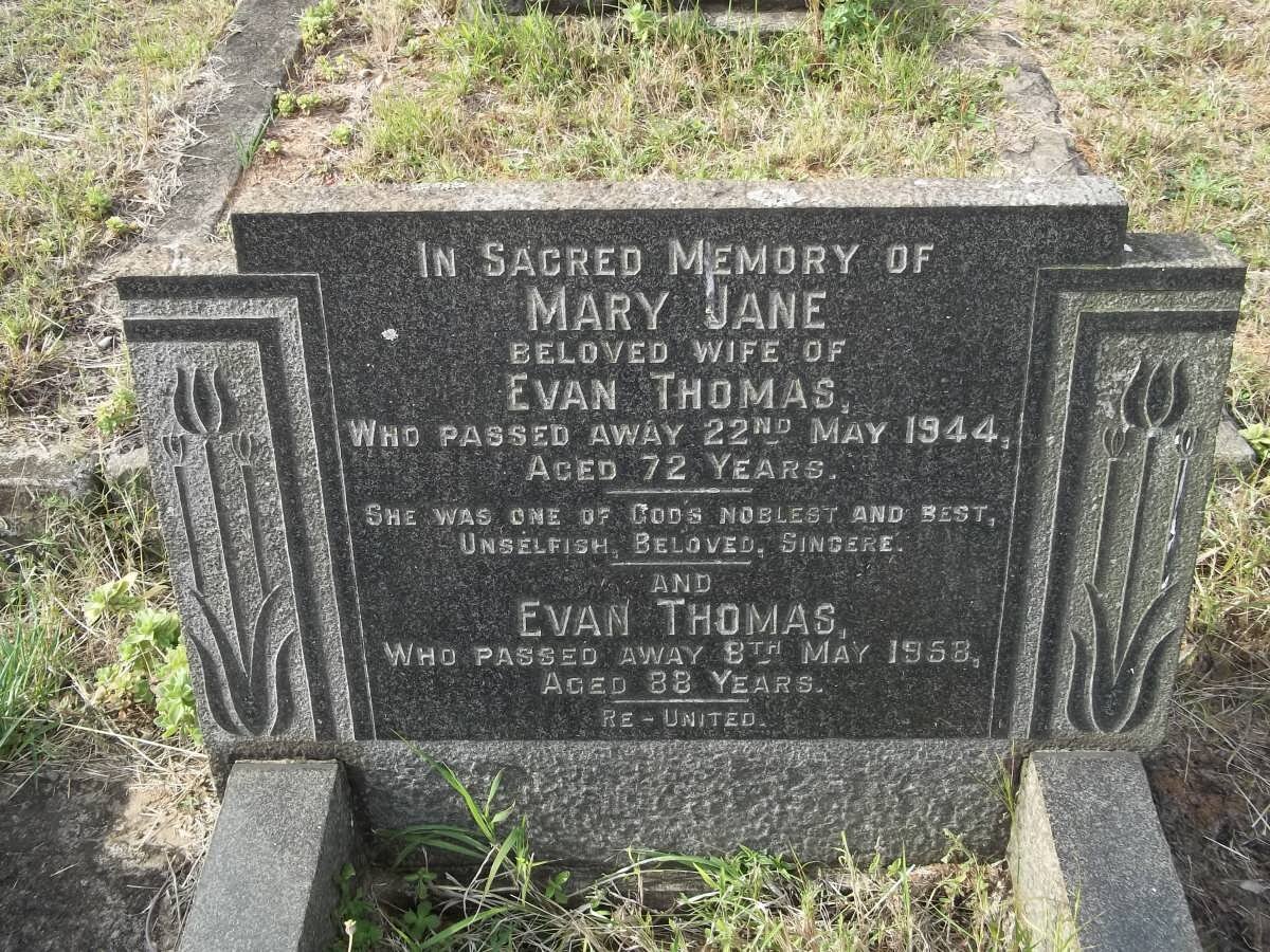 THOMAS Evan -1958 &amp; Mary Jane -1944