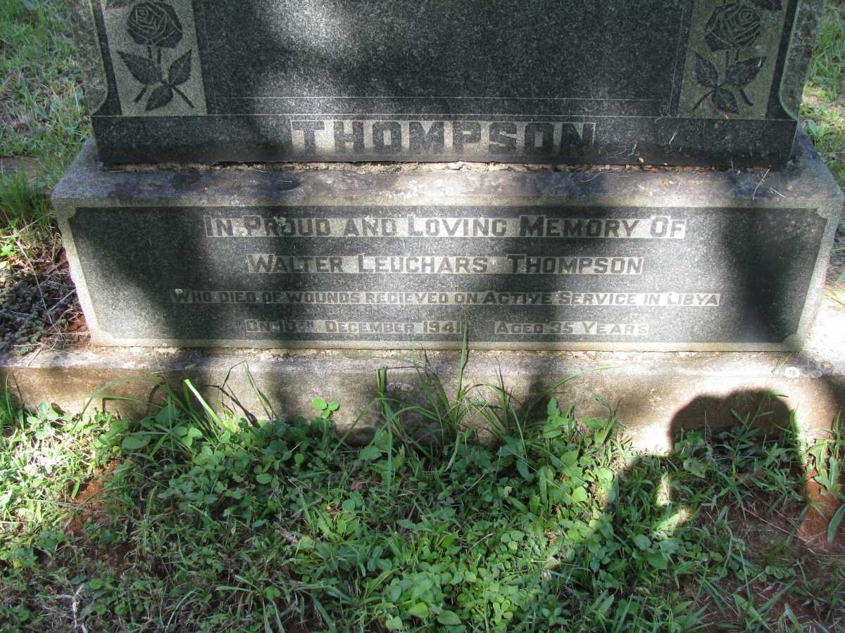 THOMPSON Charles Ernest -1942 &amp; Emma Fanny -1938 :: Kenneth Thomas Charles -1982 :: Walter Leuchars -1941