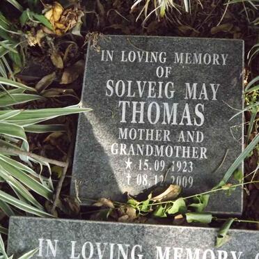 THOMAS Solveig May 1923-2009 