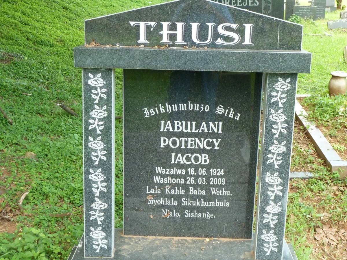 THUSI Jabulani Potency Jacob 1924-2009