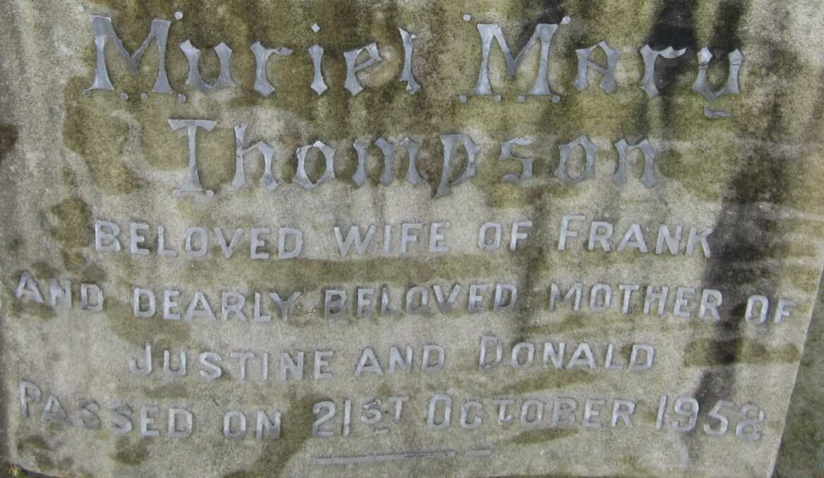 THOMPSON Muriel Mary -1958