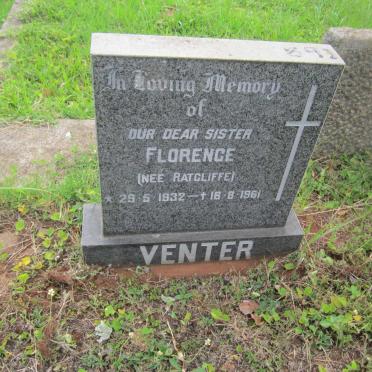 VENTER Florence nee RATCLIFFE 1932-1961