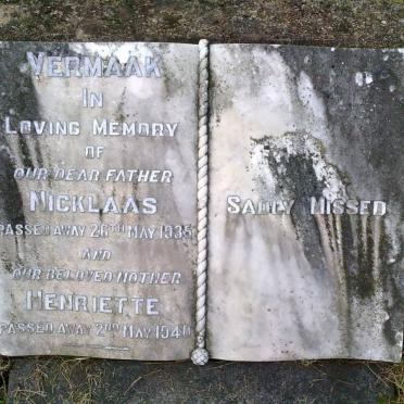 VERMAAK Nicklaas -1935 &amp; Henriette -1940