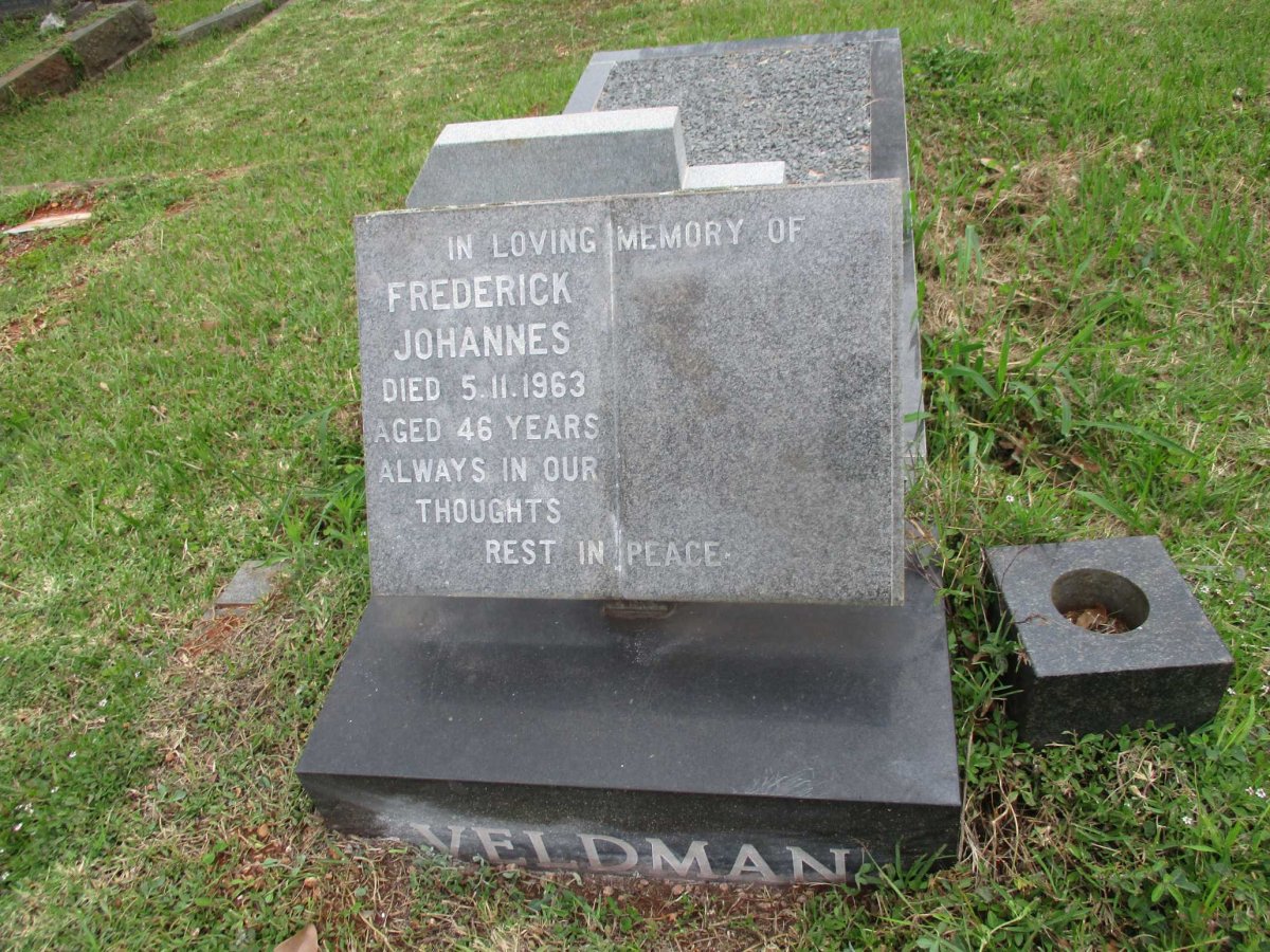 VELDMAN Frederick Johannes -1963