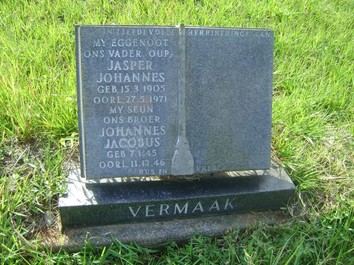 VERMAAK Jasper Johannes 1905-1971 :: VERMAAK Johannes Jacobus 1945-1946