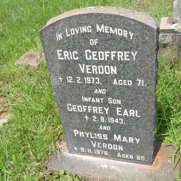 VERDON Eric Geoffrey -1973 &amp; Phyliss Mary -1976 :: VERDON Geoffrey Earl -1943