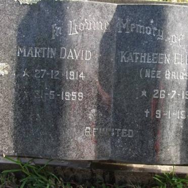 VENTER Martin David 1914-1959 &amp; Kathleen Elizabeth BRIDSON 1924-1987