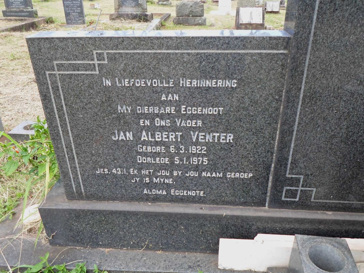 VENTER Jan Albert 1922-1975