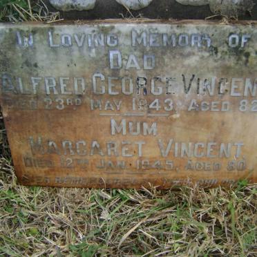VINCENT Alfred George -1943 &amp; Margaret -1945