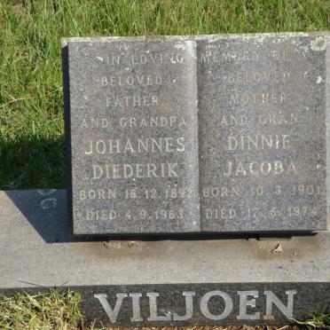 VILJOEN Johannes Diederik 1892-1963 &amp; Dinnie Jacoba 1901-1974