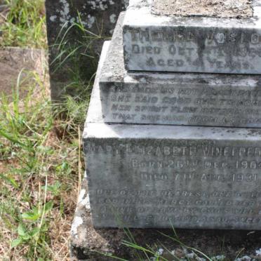 VOSLOO Thelma -1925 :: VOSLOO Mary Elizabeth Winefred 1904-1931