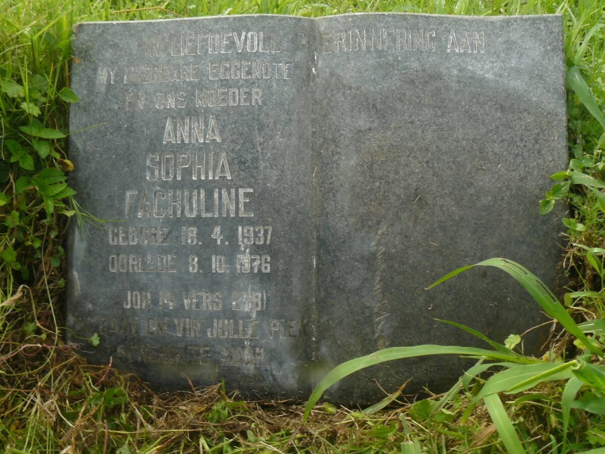 VORSTER Anna Sophia Fachuline 1937-1976