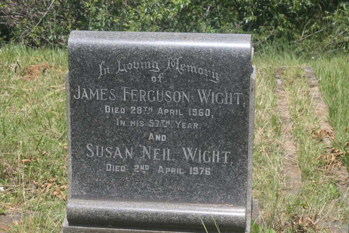 WIGHT James Ferguson -1960 &amp; Susan Neil -1976