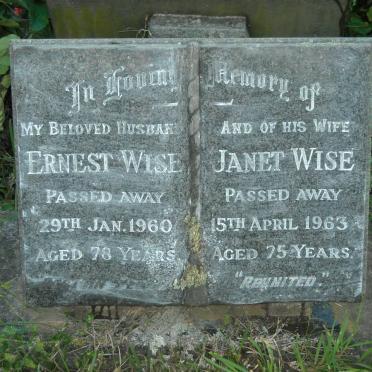 WISE Ernest -1960 &amp; Janet -1963