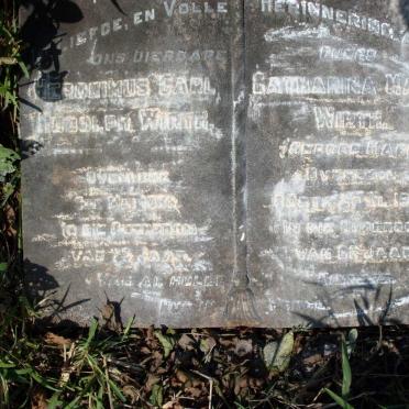 WIRTH Heronimus Carl Rudolph -1938 &amp; Catharina Maria -1955