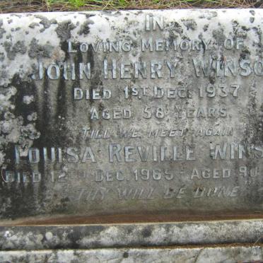 WINSON John Henry -1937 &amp; Louisa Reville -1965
