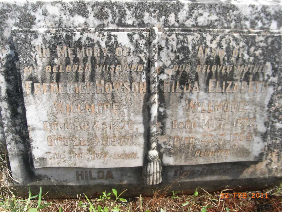 WILLMORE Frederick Howson 1876-1937 &amp; Hilda Elizabeth 1882-1955