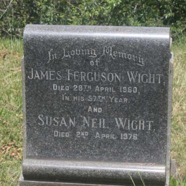 WIGHT James Ferguson -1960 &amp; Susan Neil -1976