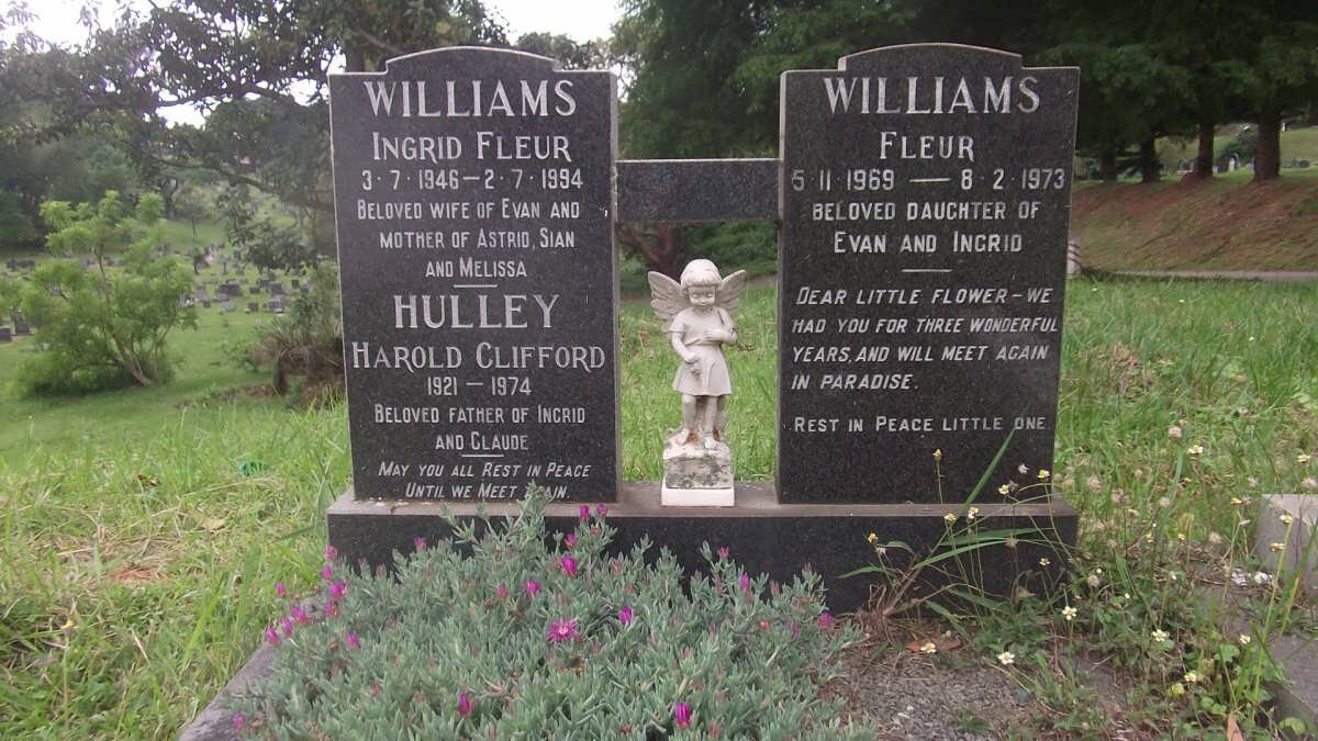 WILLIAMS Ingrid Fleur 1946-1994 :: HULLEY Harold Clifford 1921-1974 :: WILLIAMS Fleur 1969-1973