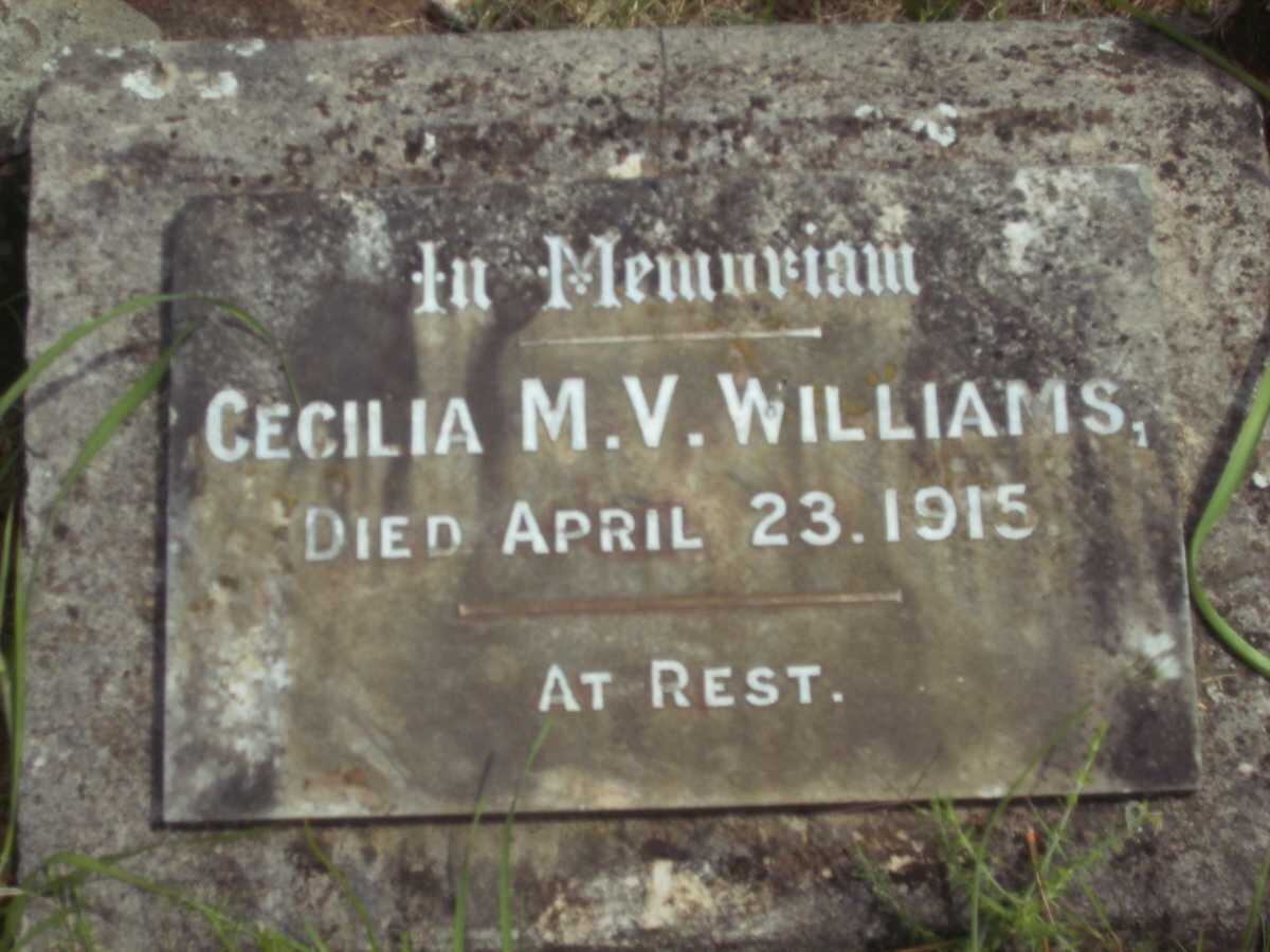 WILLIAMS Cecilia M.V. -1915