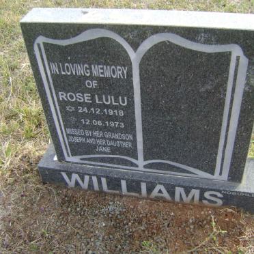 WILLIAMS Rose Lulu 1918-1973