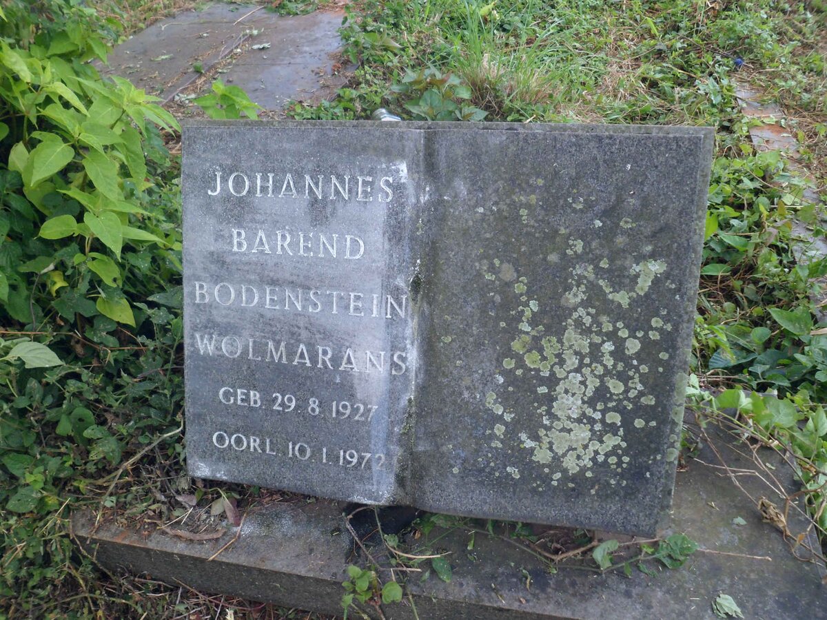 WOLMARANS Johannes Barend Bodenstein 1927-1972