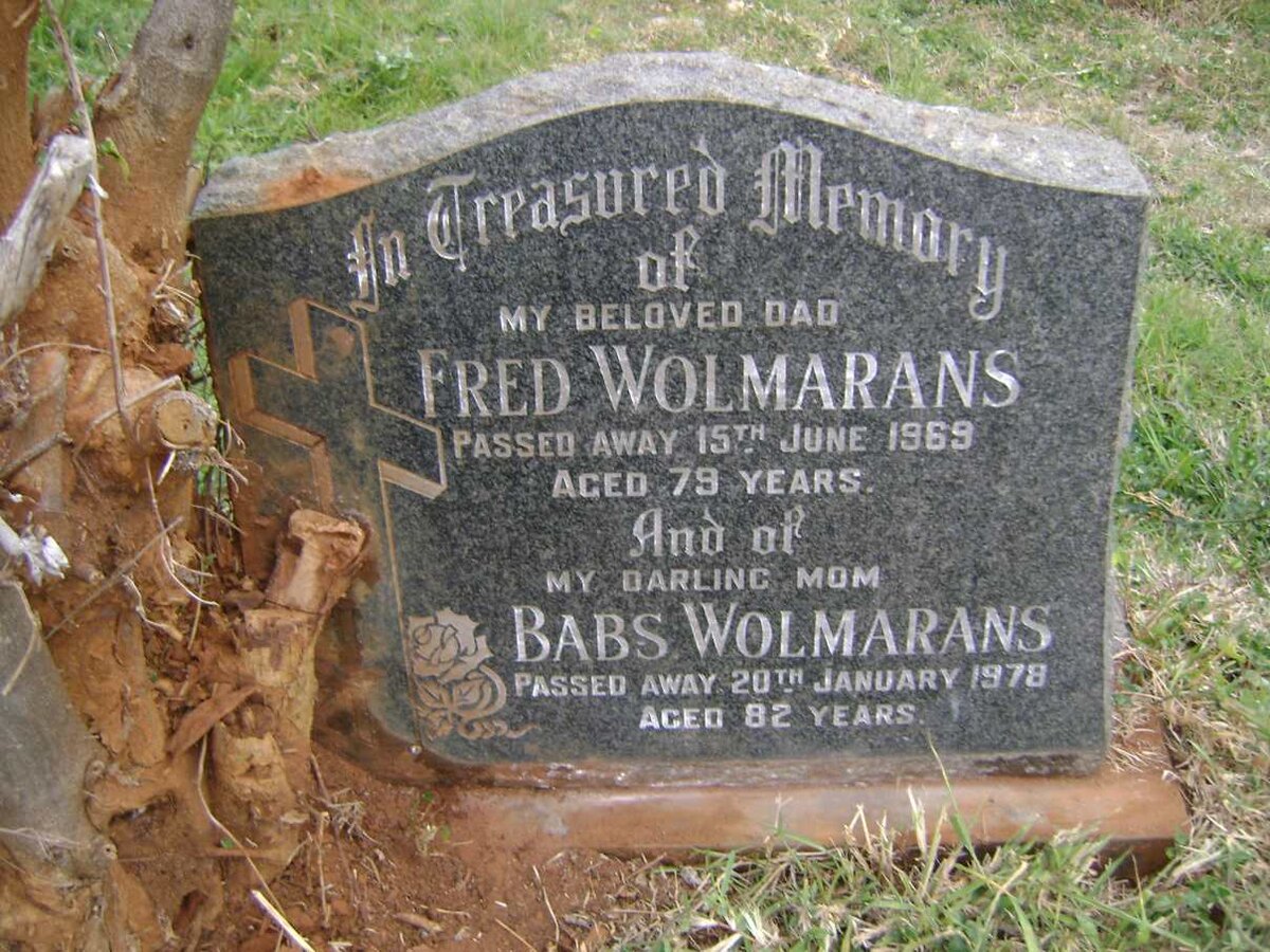 WOLMARANS Fred -1969 &amp; Babs -1978