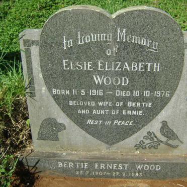 WOOD Bertie Ernest 1907-1983 &amp; Elsie Elizabeth 1916-1976