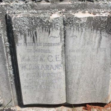 WOLMARANS Cornelis A. 1897-1965 &amp; Maria C.E. VENTER 1900-1953