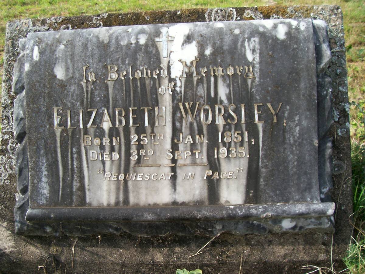 WORSLEY Elizabeth 1851-1935