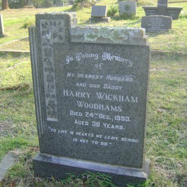 WOODHAMS Harry Wickham -1953