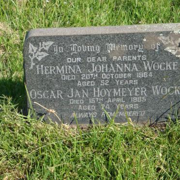 WOCKE Oscar Jan Hofmeyer -1985 &amp; Hermina Johanna -1964