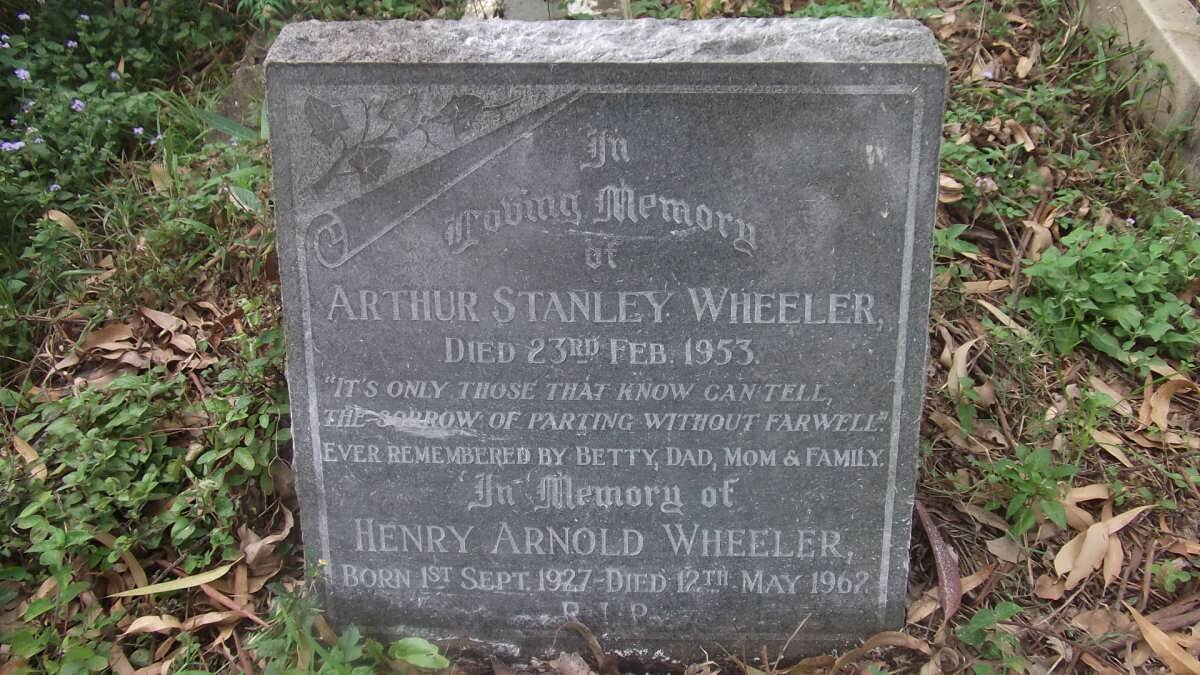 WHEELER Arthur Stanley -1953 :: WHEELER Henry Arnold 1927-1967