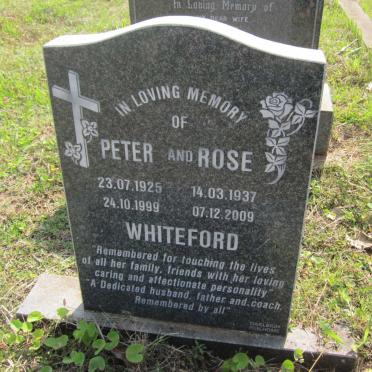 WHITEFORD Peter 1925-1999 &amp; Rose 1937-2009