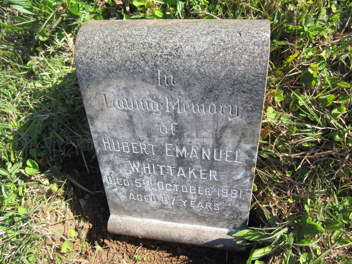 WHITTAKER Hubert Emanuel -1981