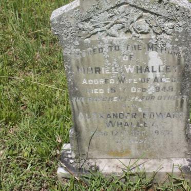 WHALLEY Alexander Edward -1959 &amp; Muriel -1949