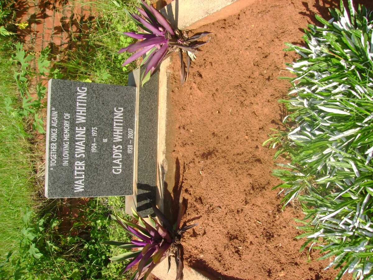 WHITING Walter Swaine 1904-1975 &amp; Gladys 1928-2007