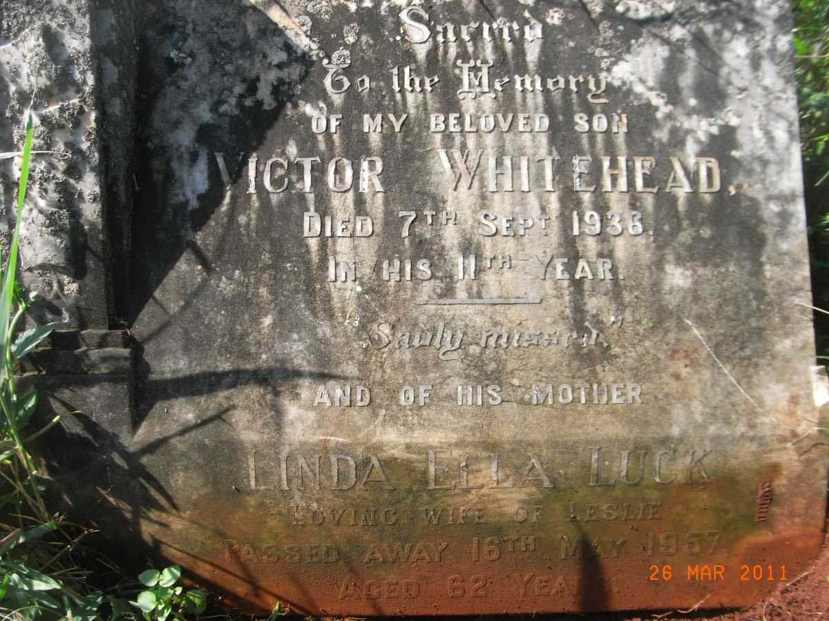 WHITEHEAD Victor -1936 :: LUCK Linda Ella -1957