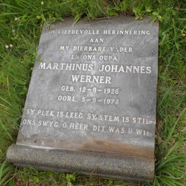 WERNER Marthinus Johannes 1926-1975