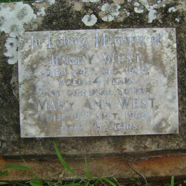 WEST Mary Ann -1964 :: WEST Harry -1939