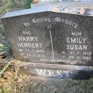 WEST Harry Herbert 1899-1972 &amp; Emily Susan 1902-1983
