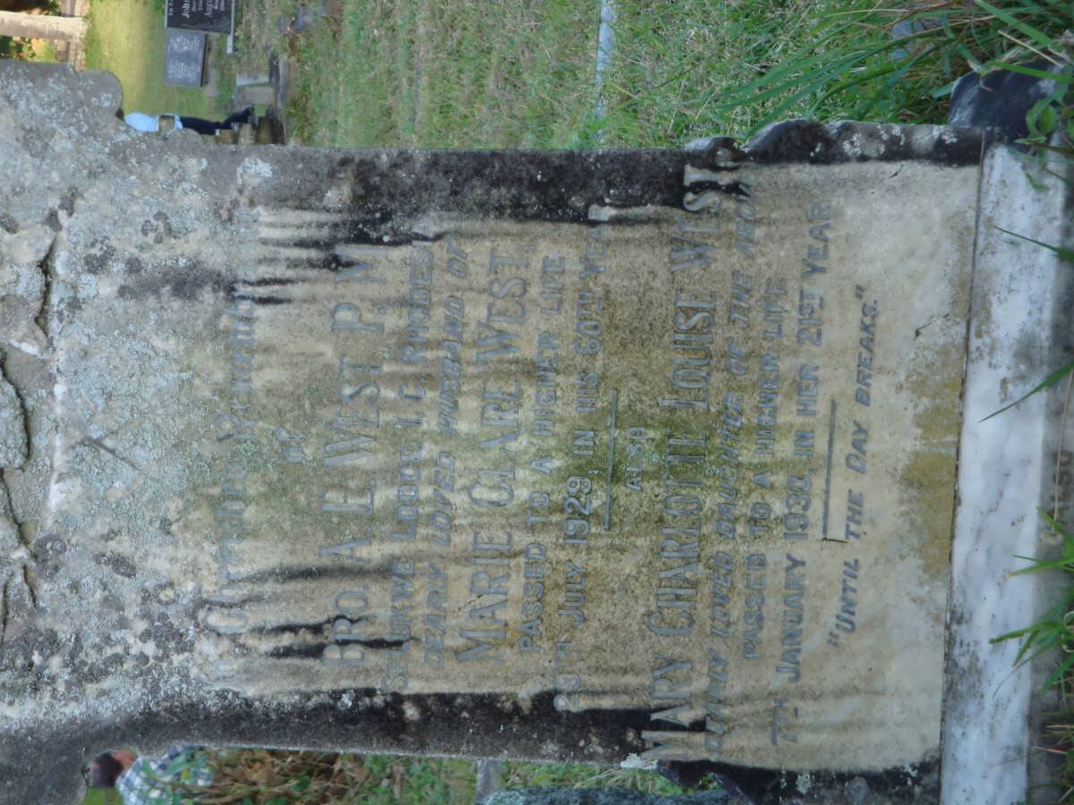 WEST A.E. -1929 :: WEST Mary Charlotte Louise -1930