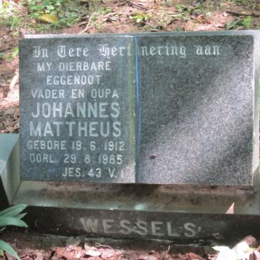 WESSELS Johannes Mattheus 1912-1985