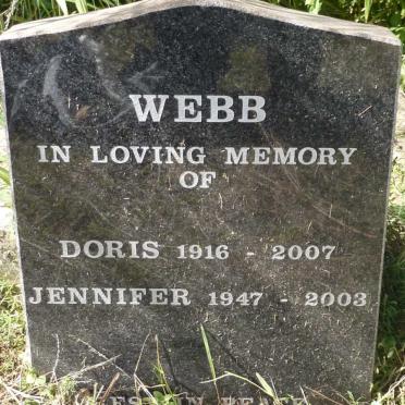 WEBB Doris 1916-2007 :: Jennifer 1947-2003